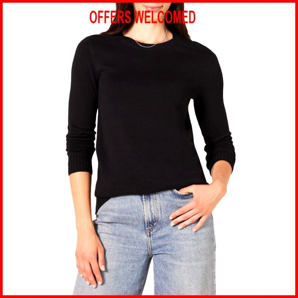 100% Cotton Crewneck Sweater Regular Fit Pullover